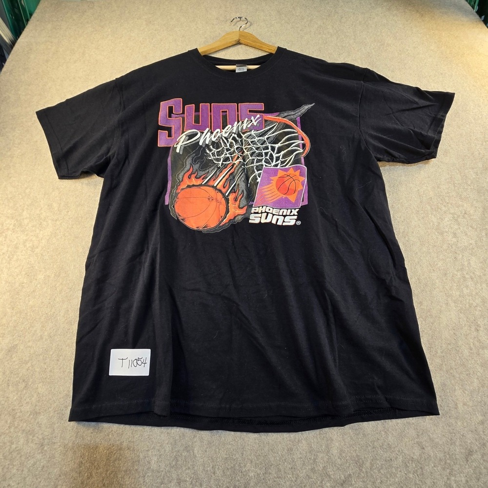 Phoenix Suns NBA Graphic T-Shirt Men XL Black Gildan Heavy Cotton Basketball Tee